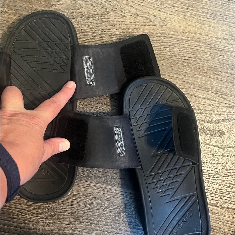 Vionic Rejuvante Adjustable Black Slides Sandals … - image 3